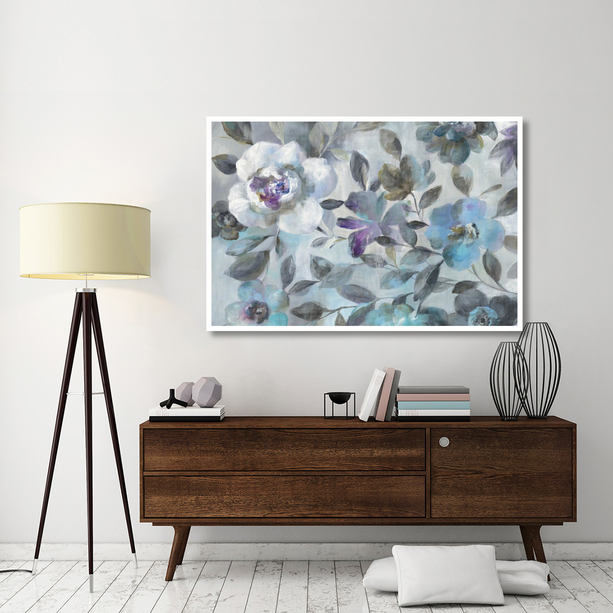 Twilight Flowers -Paper Art-62&quotx42"