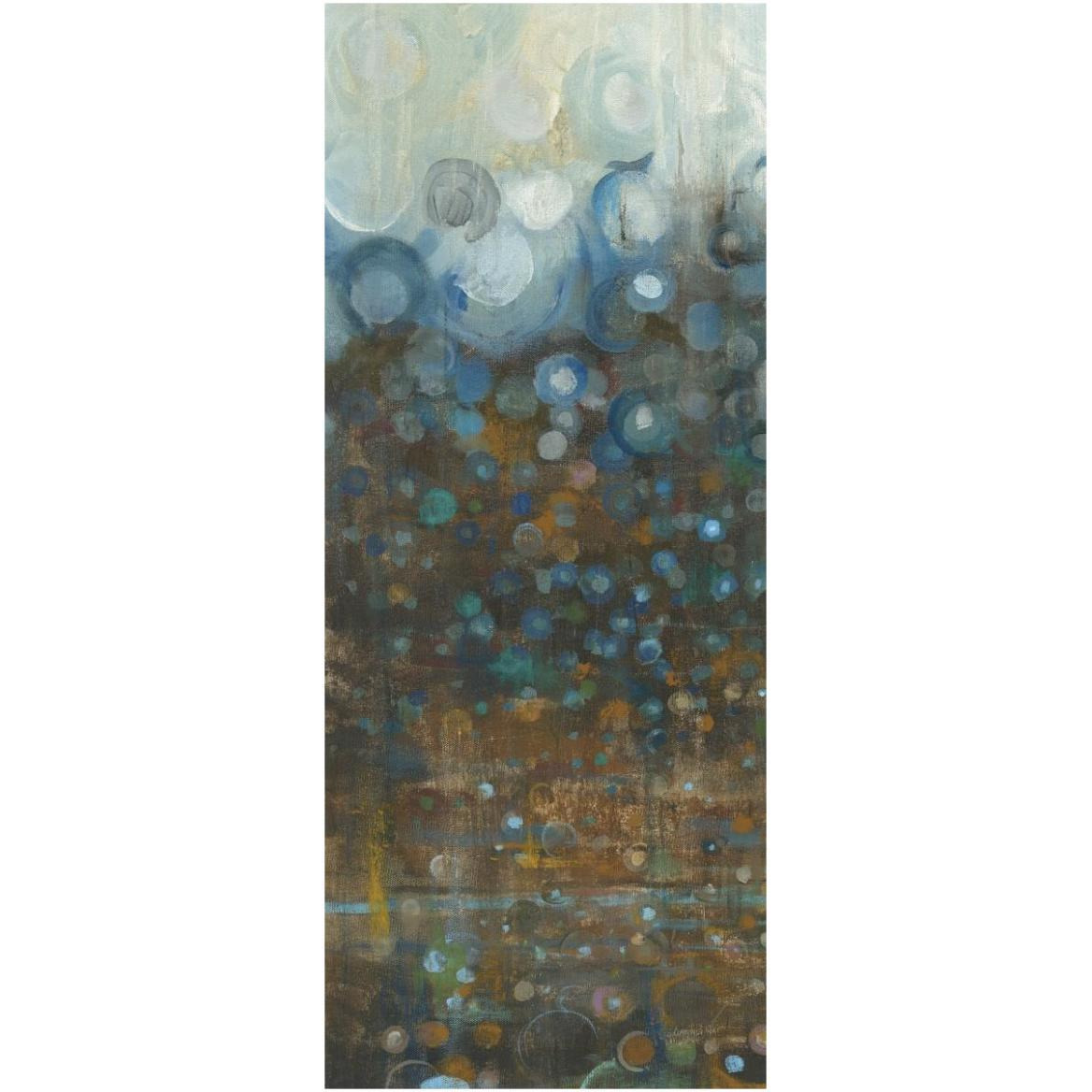 Blue and Bronze Dots II -Paper Art-26&quotx62"