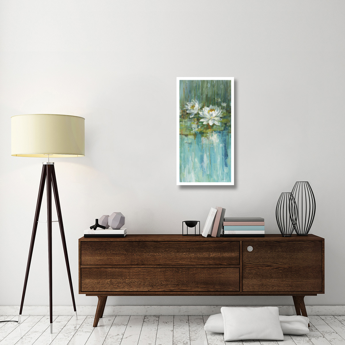 Water Lily Pond v2 II -Paper Art-20&quotx38"