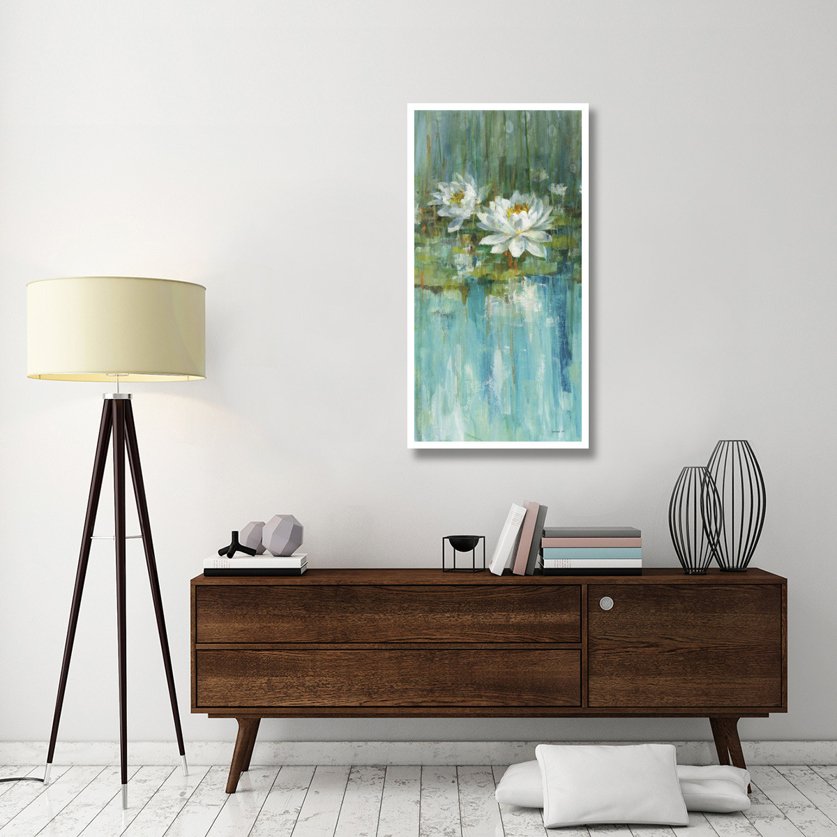 Water Lily Pond v2 II -Paper Art-26&quotx50"
