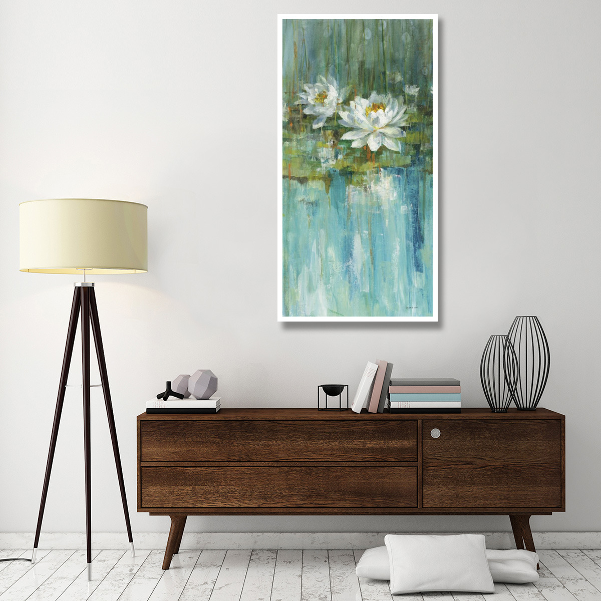 Water Lily Pond v2 II -Paper Art-32&quotx62"