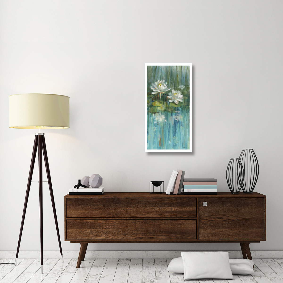 Water Lily Pond v2 III -Paper Art-20&quotx38"