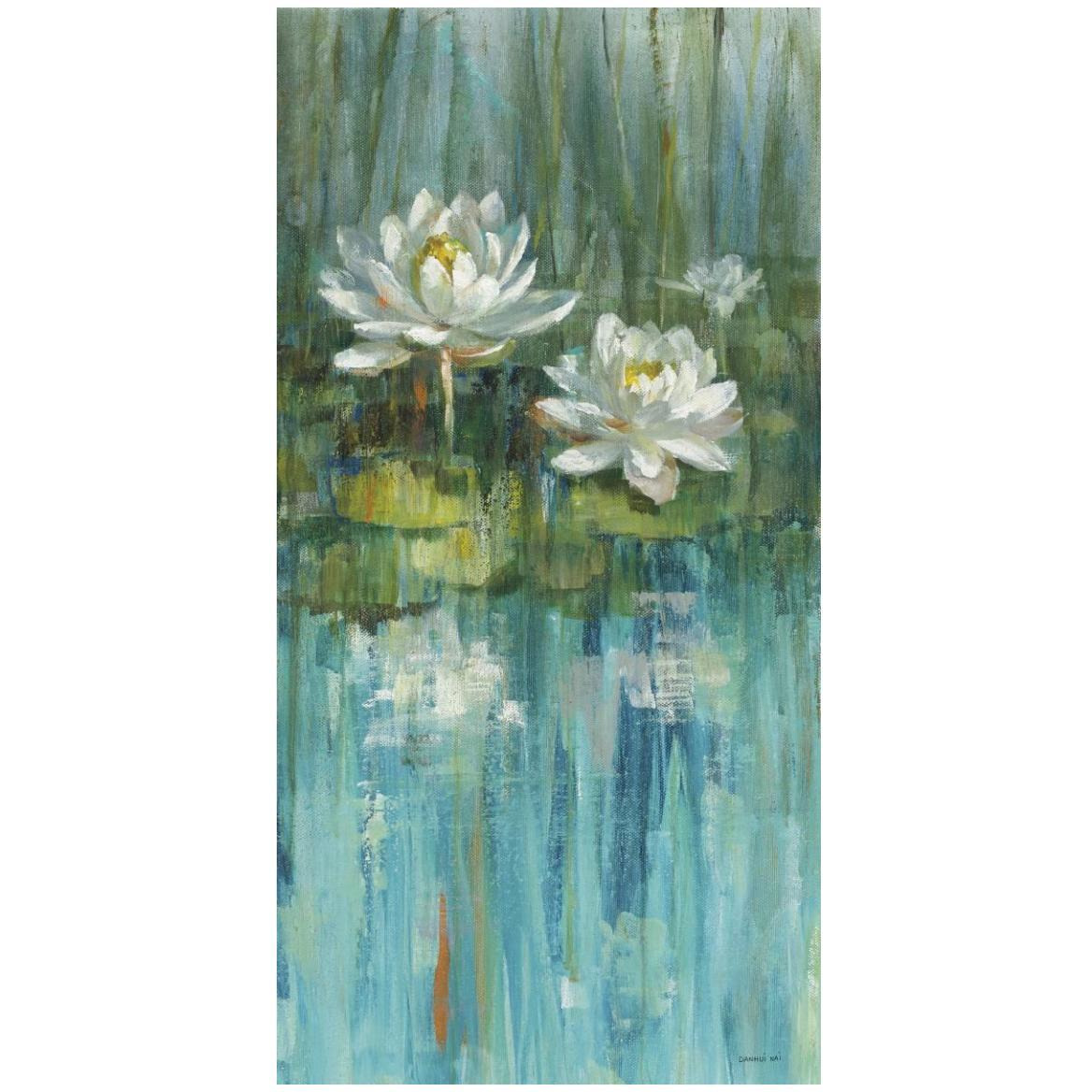 Water Lily Pond v2 III -Paper Art-26&quotx50"