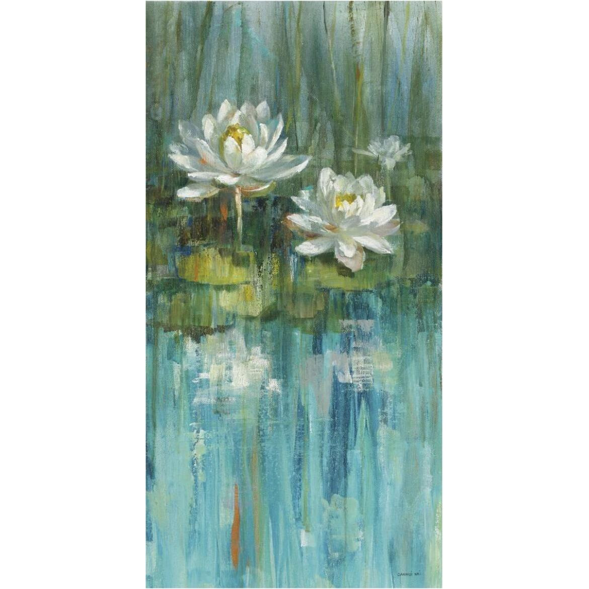 Water Lily Pond v2 III -Paper Art-38&quotx74"