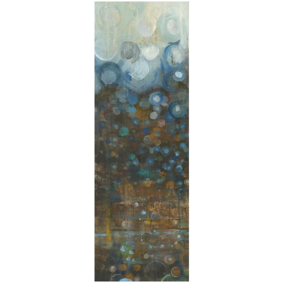 Blue and Bronze Dots IV -Paper Art-20&quotx56"