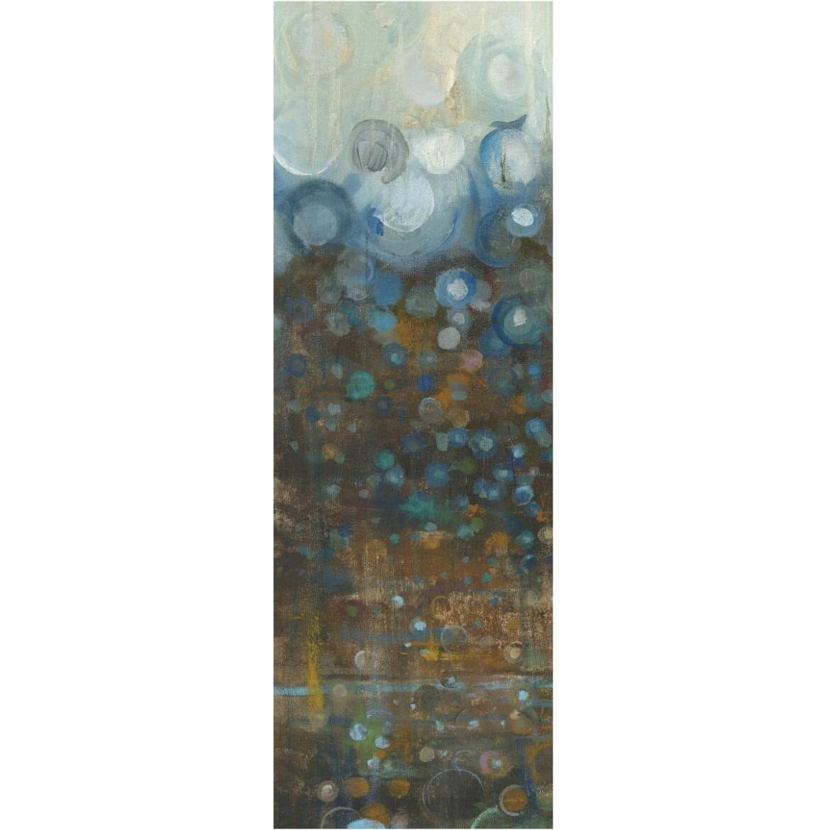 Blue and Bronze Dots IV -Paper Art-26&quotx74"