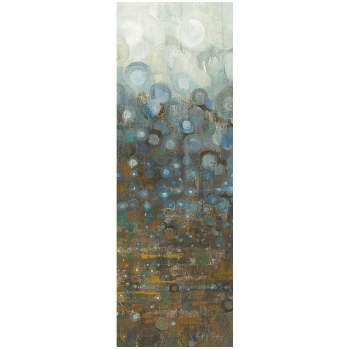 Blue and Bronze Dots VI -Paper Art-20&quotx56"