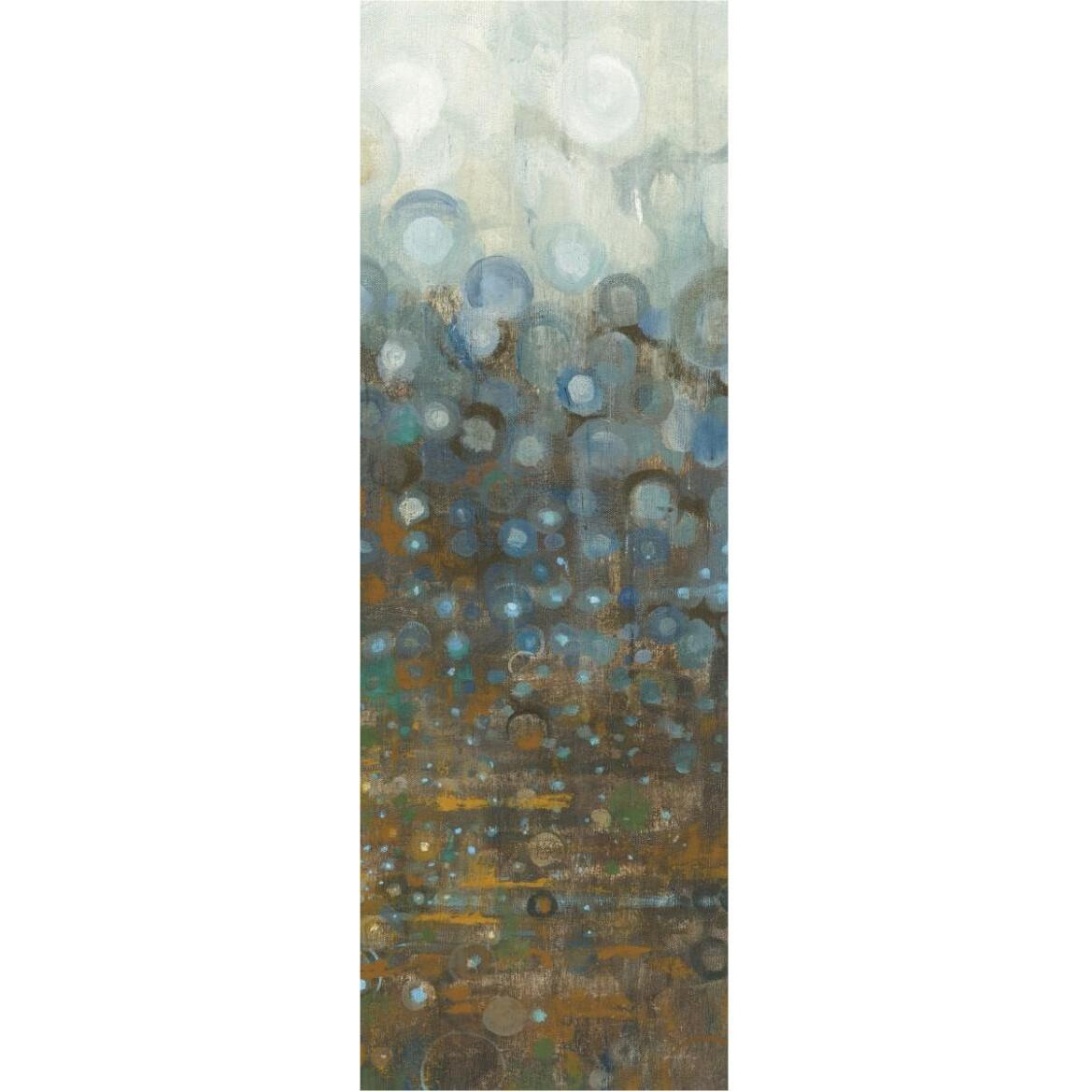 Blue and Bronze Dots VI -Paper Art-26&quotx74"