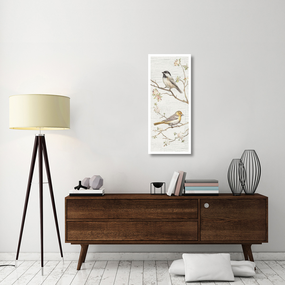 Vintage Birds Panel II -Paper Art-18&quotx42"