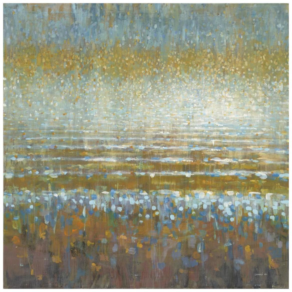 Rains Over the Lake Light -Paper Art-42&quotx42"