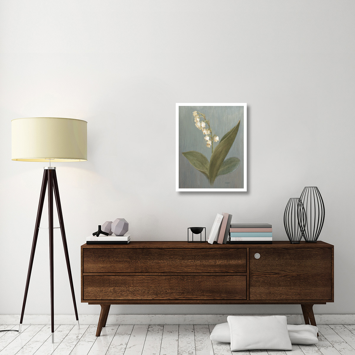 May Lily of the Valley Green -Paper Art-24&quotx30"