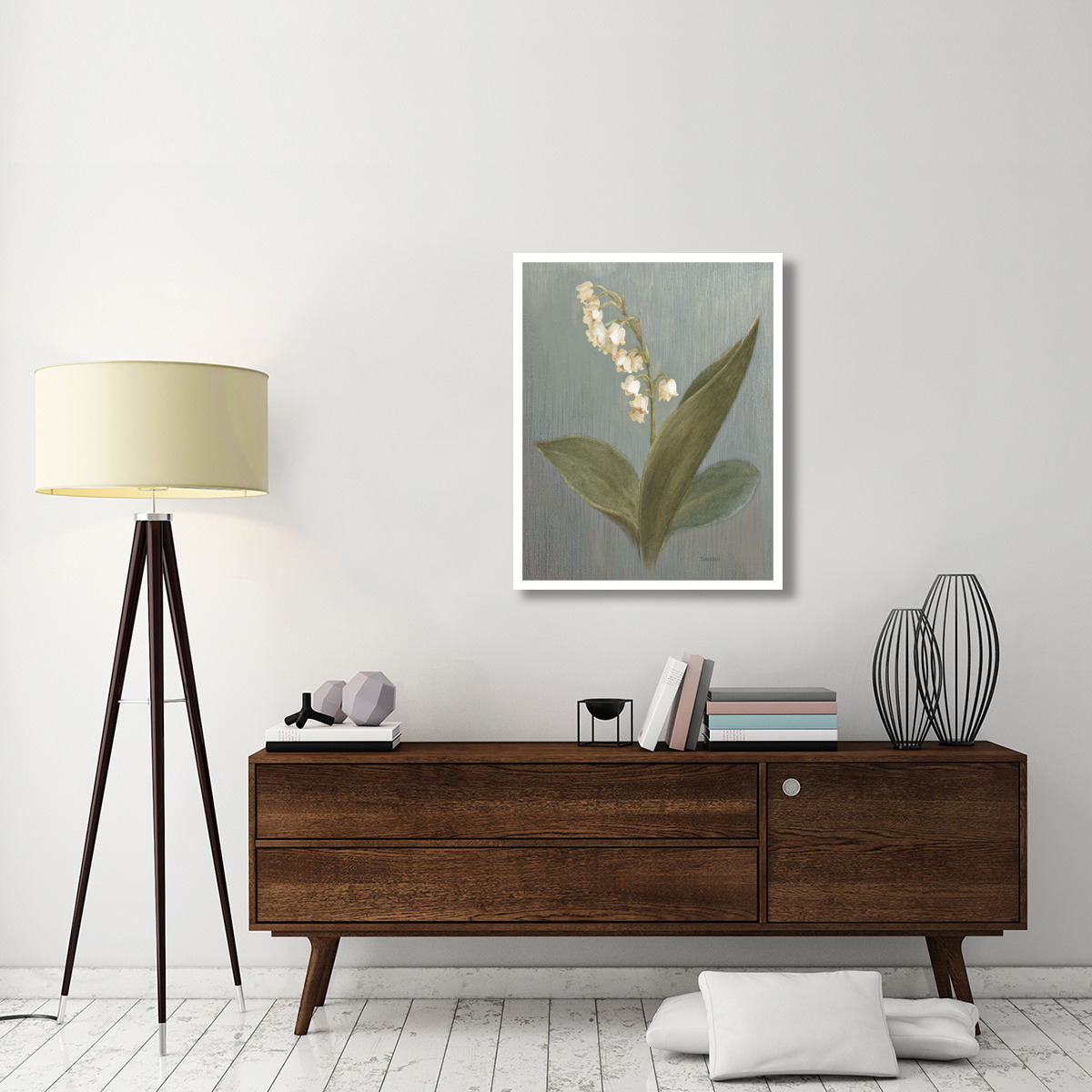 May Lily of the Valley Green -Paper Art-30&quotx37"