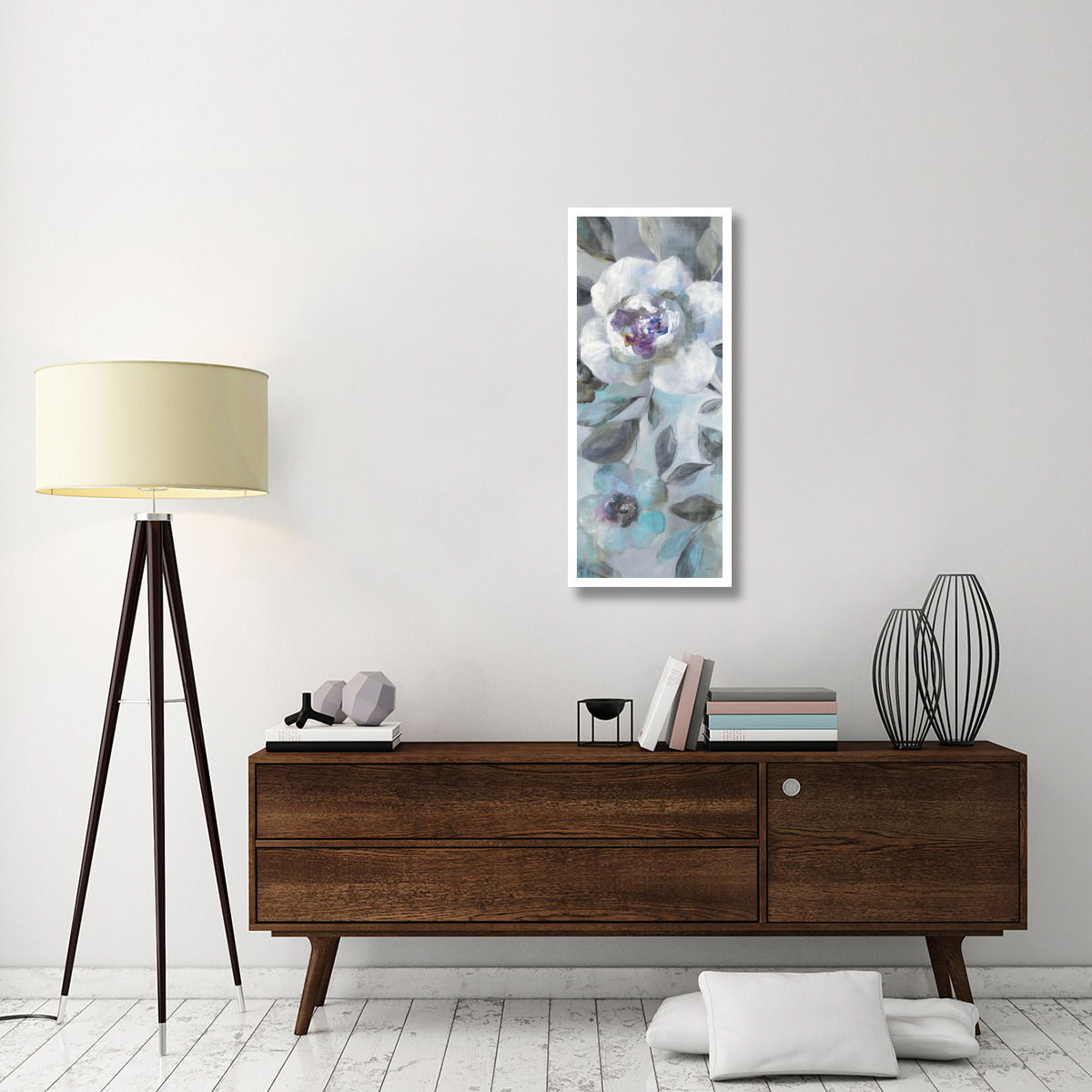 Twilight Flowers II -Paper Art-18&quotx42"