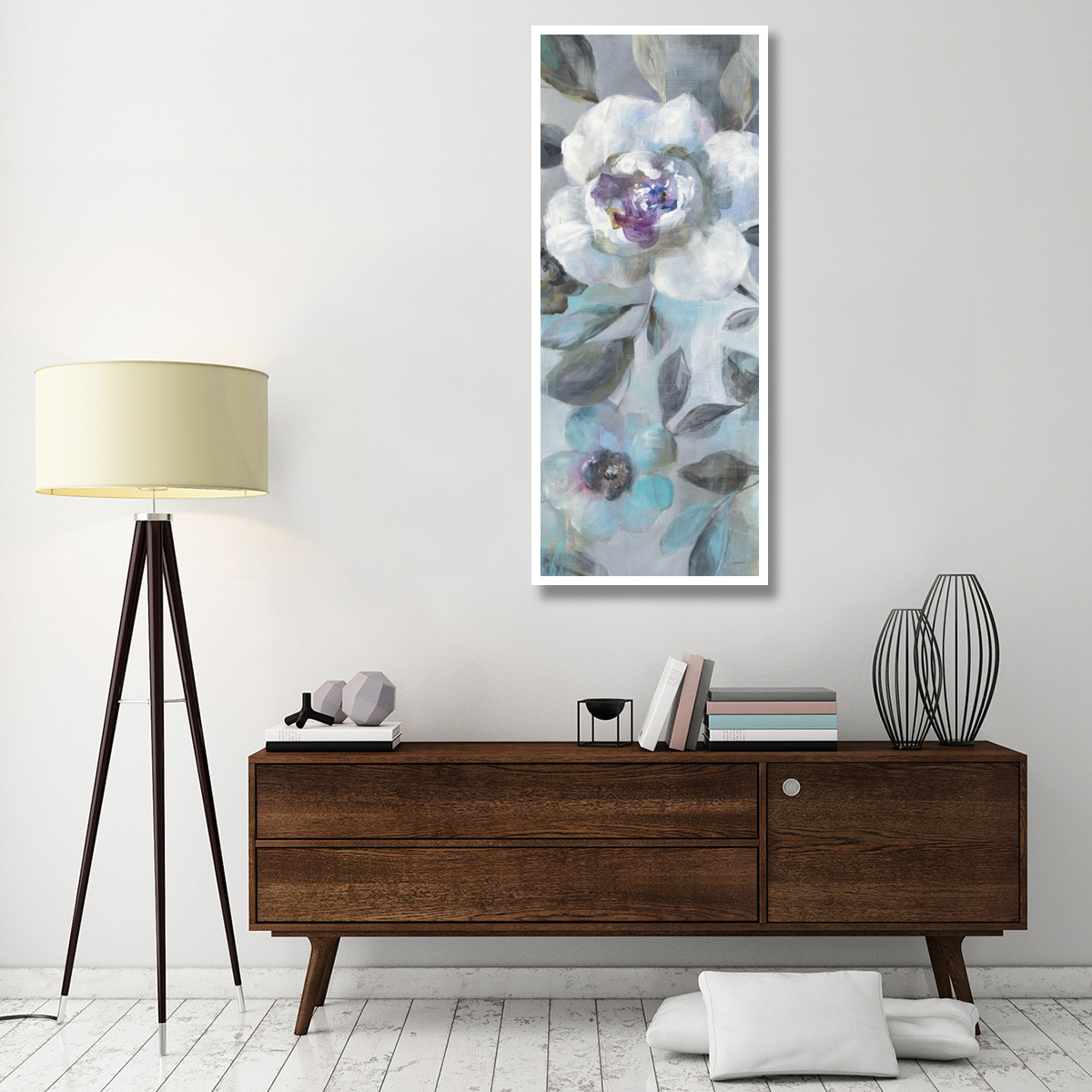 Twilight Flowers II -Paper Art-26&quotx62"