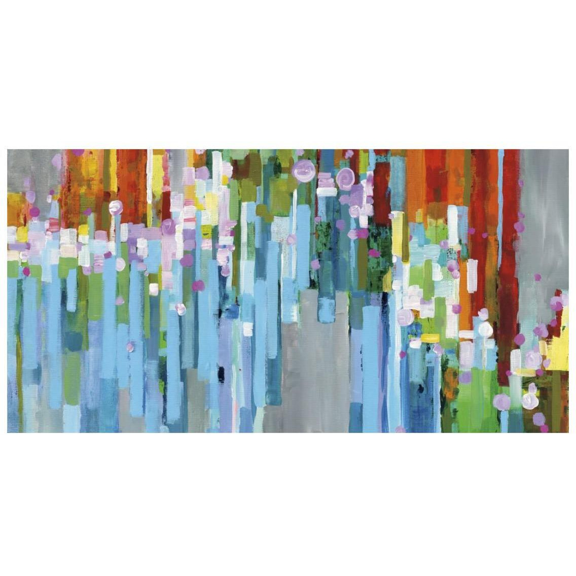 Rainbow of Stripes Square -Paper Art-26&quotx14"
