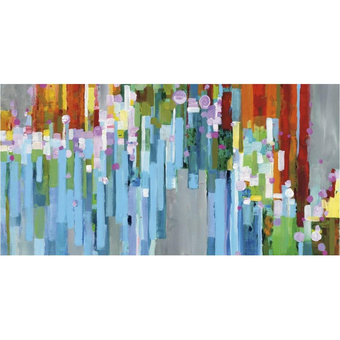 Rainbow of Stripes Square -Paper Art-38&quotx20"