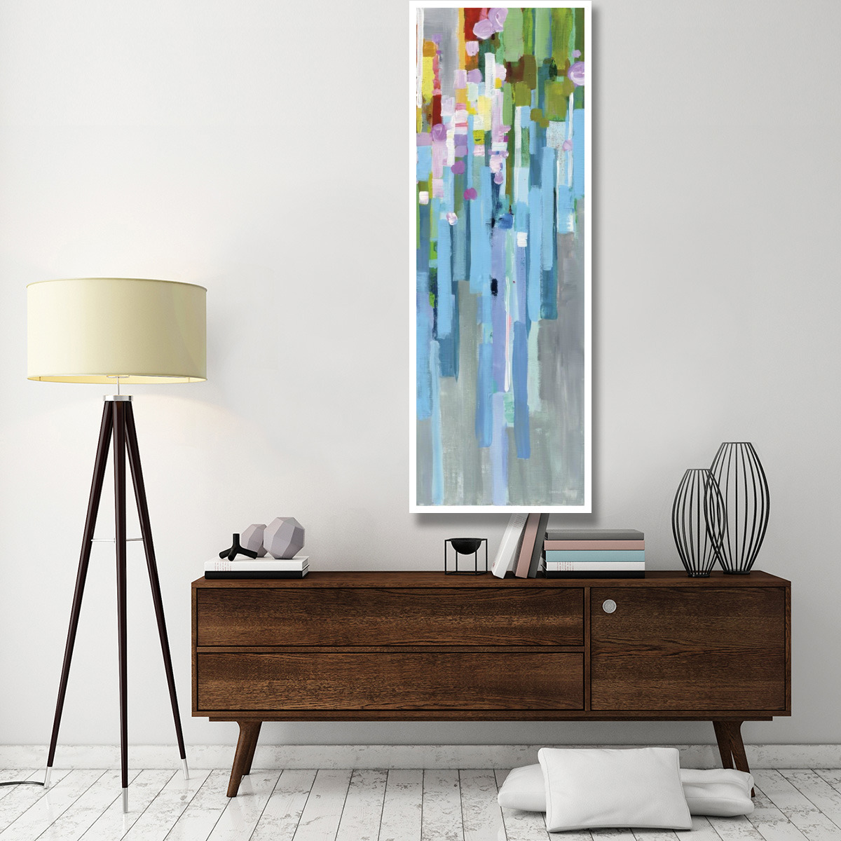 Rainbow of Stripes II -Paper Art-26&quotx74"
