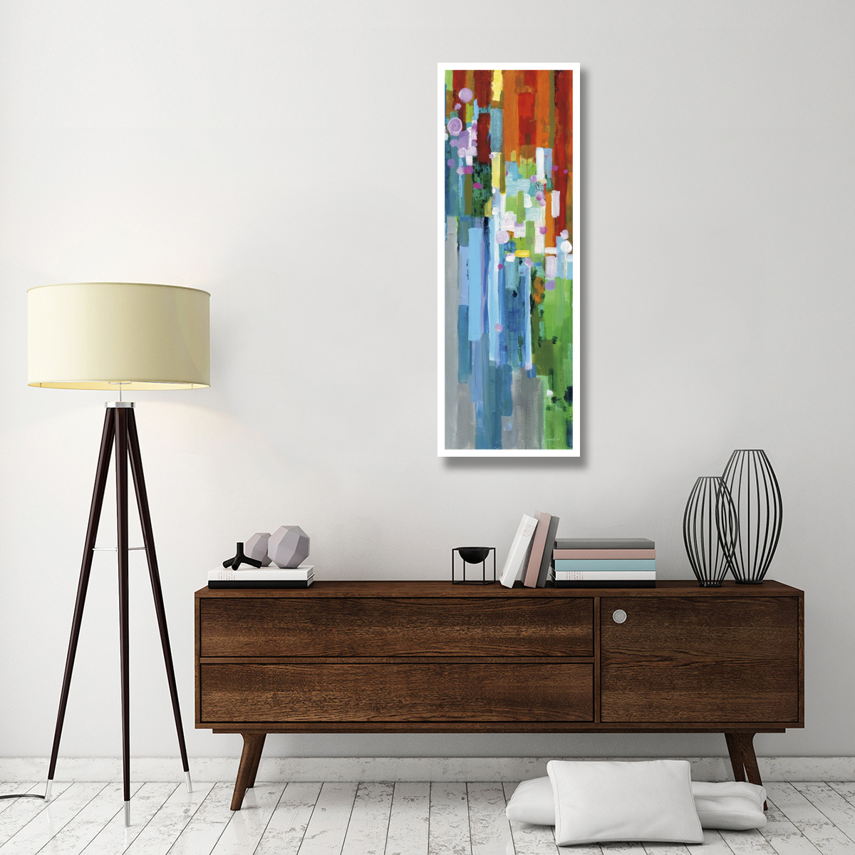 Rainbow of Stripes III -Paper Art-20&quotx56"