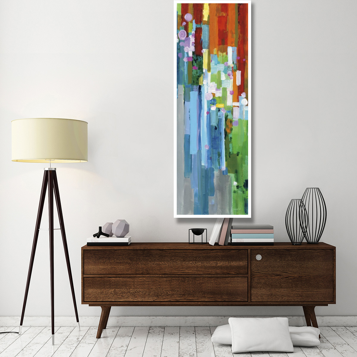 Rainbow of Stripes III -Paper Art-26&quotx74"
