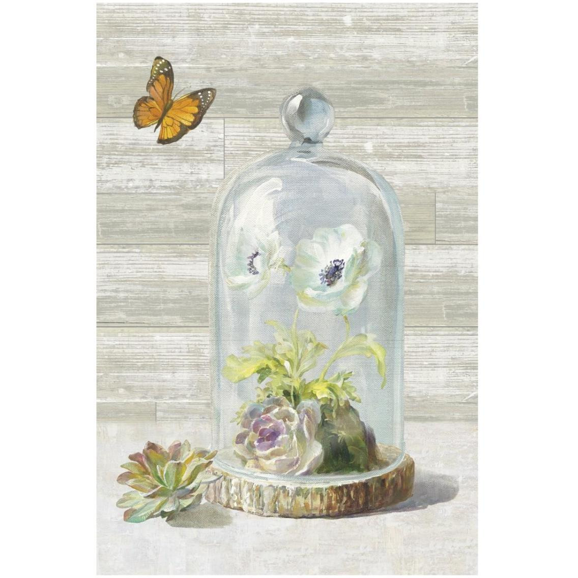 Succulent Garden I Crop -Paper Art-22&quotx32"