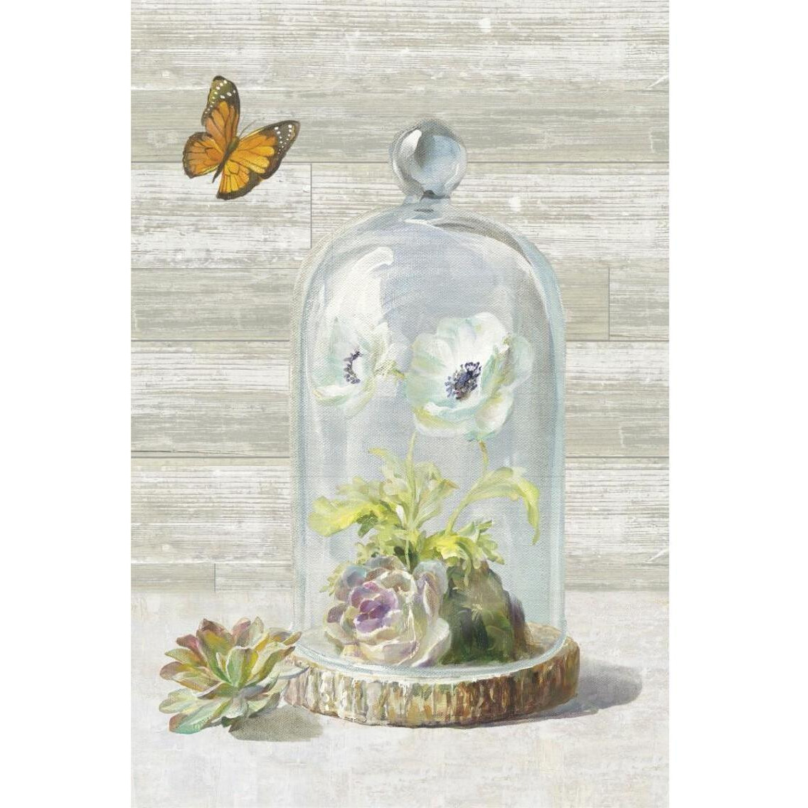 Succulent Garden I Crop -Paper Art-26&quotx38"