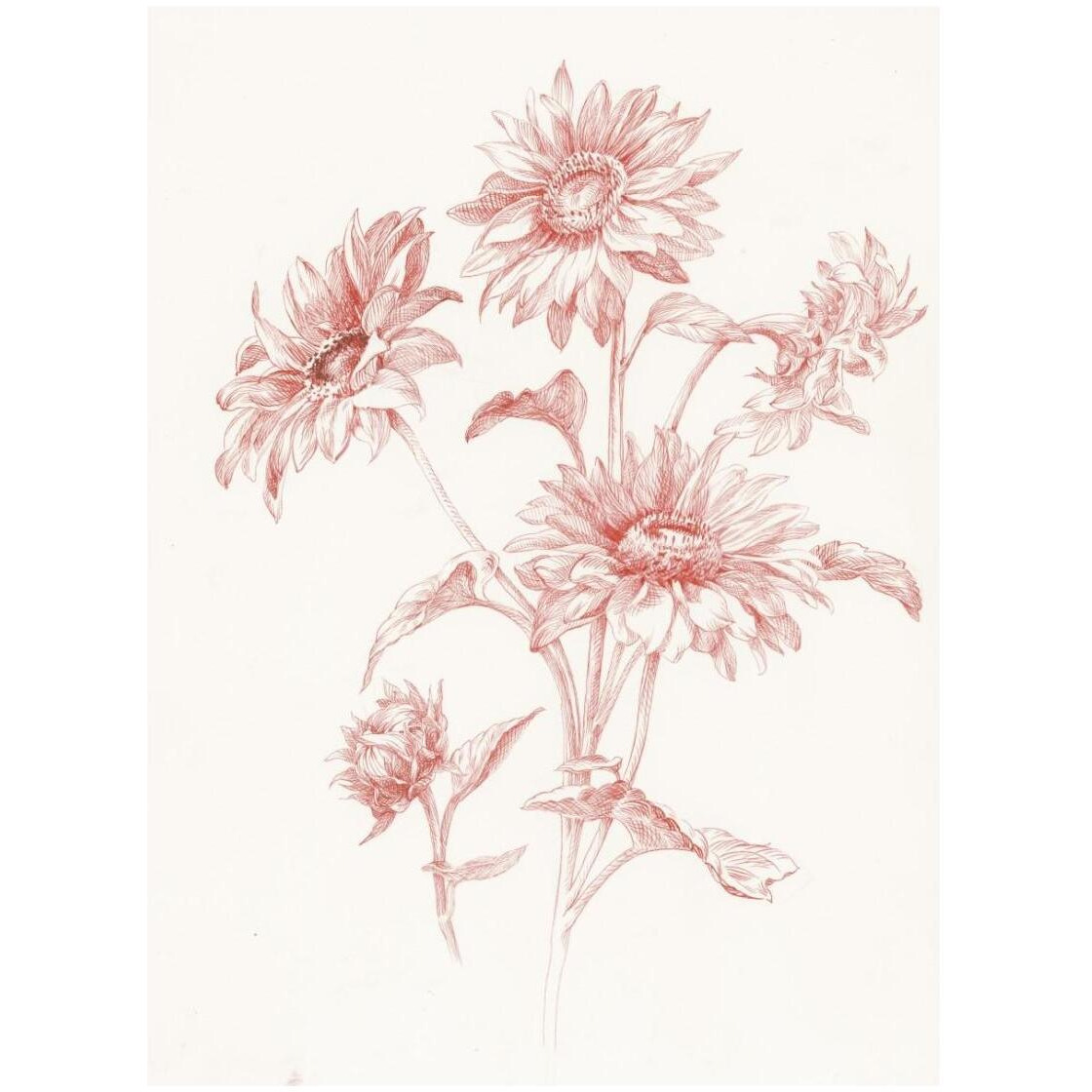Farm Nostalgia Flowers I -Paper Art-20&quotx26"