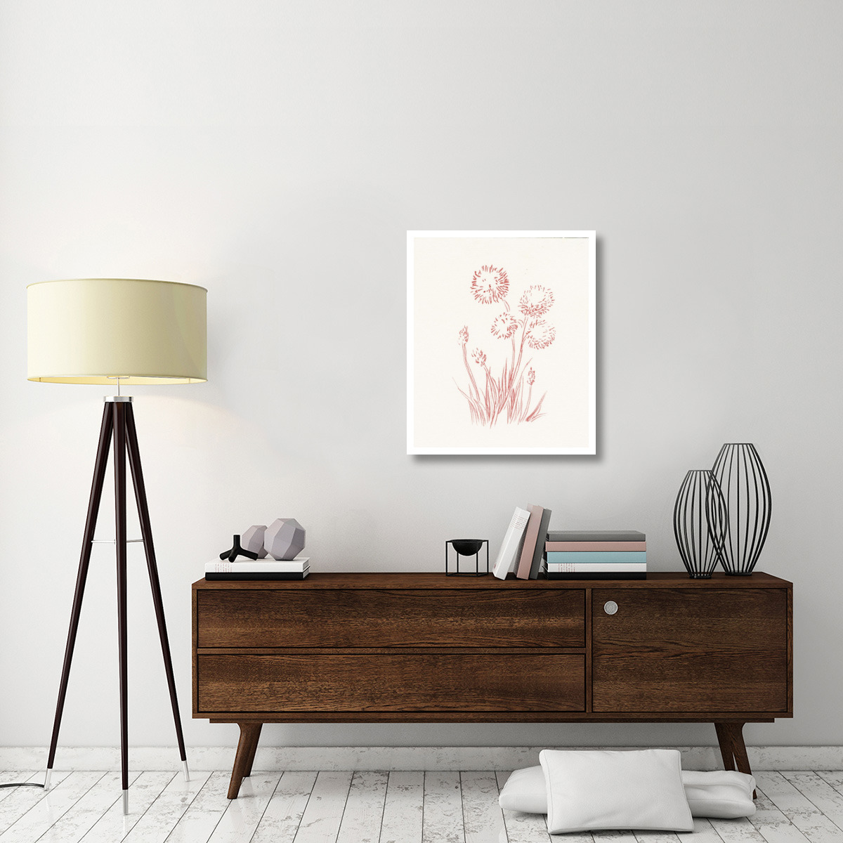 Farm Nostalgia Flowers II -Paper Art-26.9&quotx32"