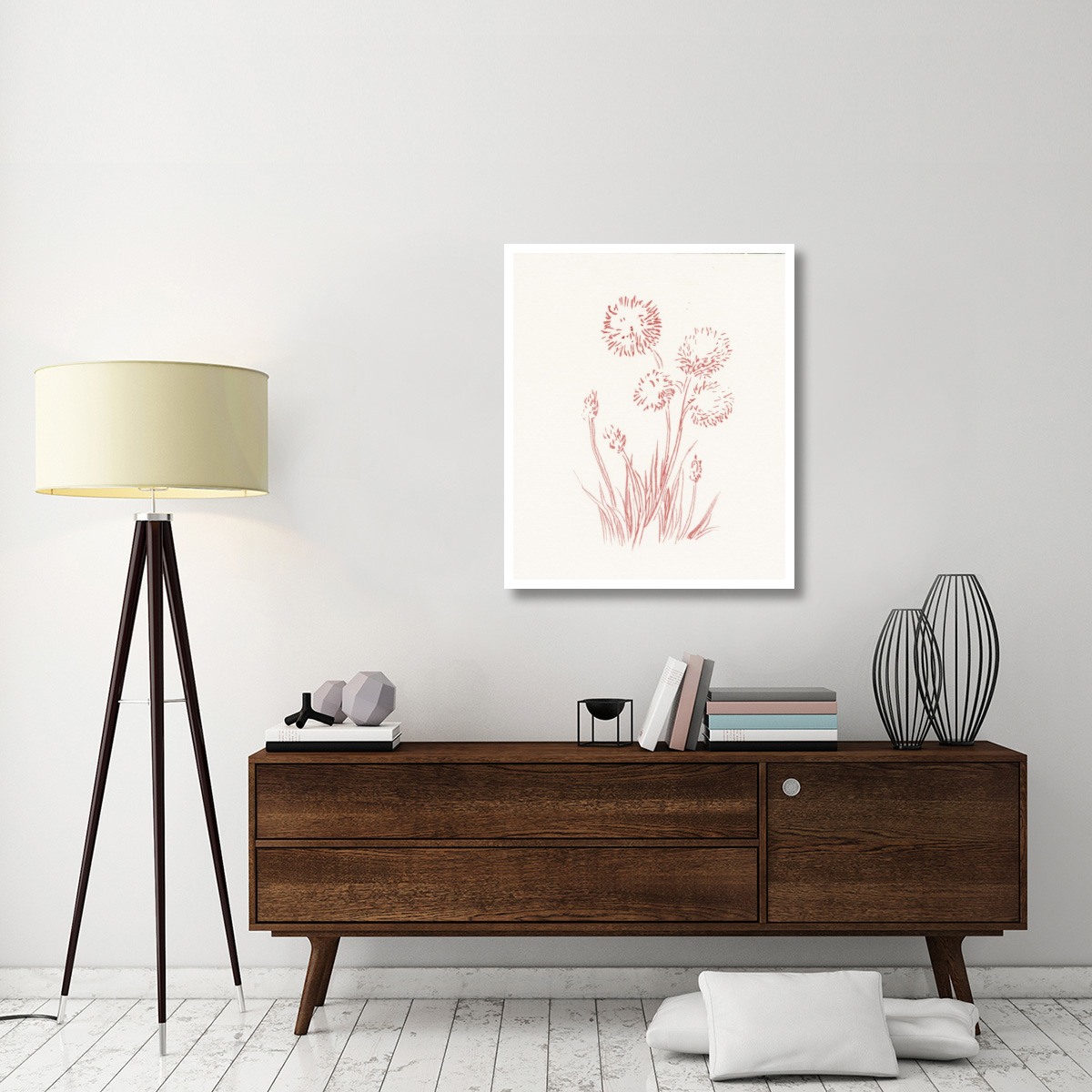 Farm Nostalgia Flowers II -Paper Art-31.88&quotx38"