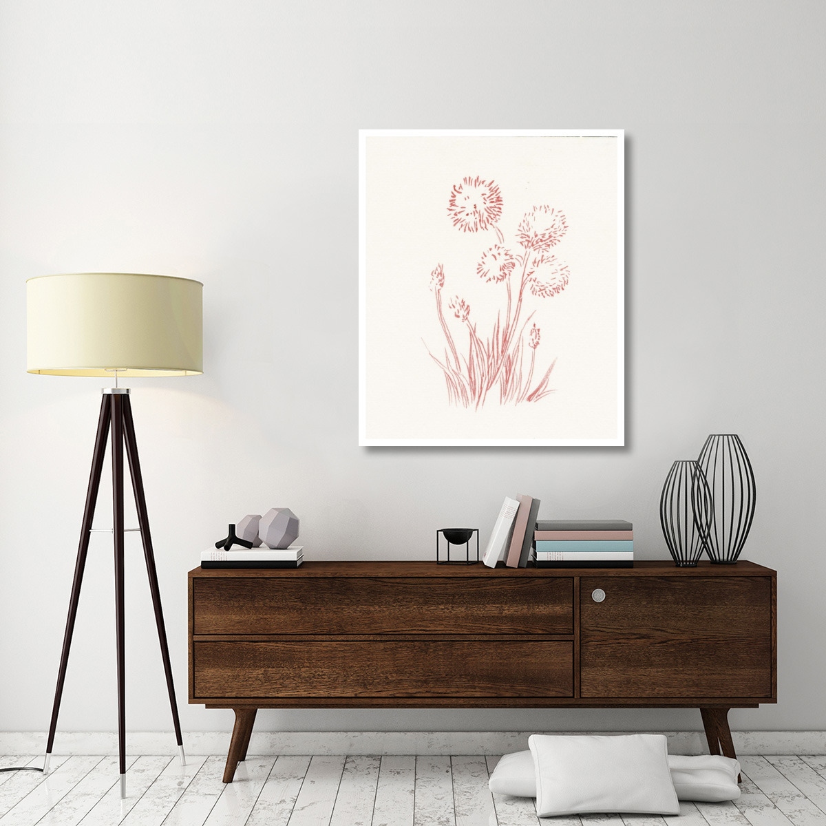 Farm Nostalgia Flowers II -Paper Art-38.52&quotx46"