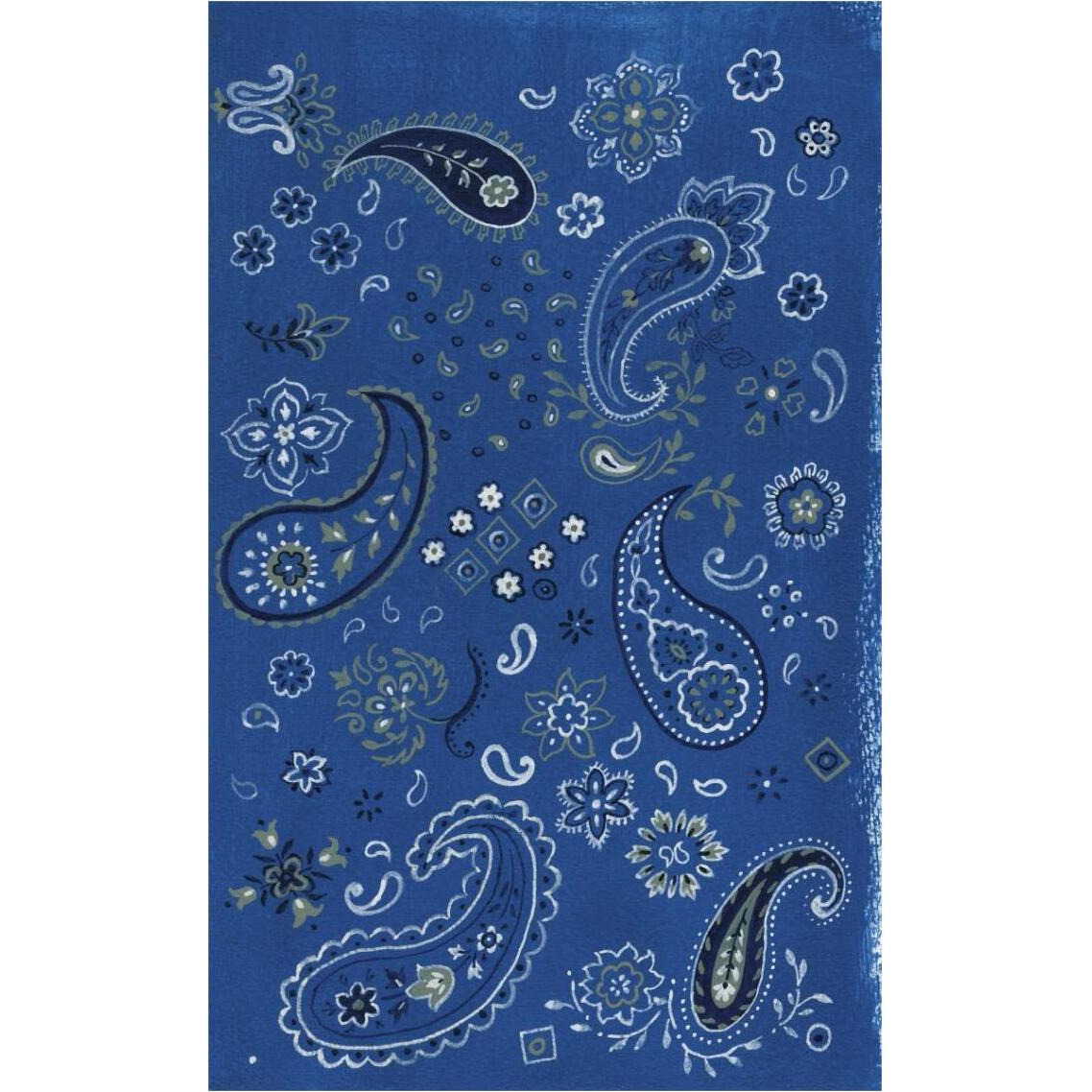 Farm Nostalgia Blue Paisley -Paper Art-24.32&quotx38"