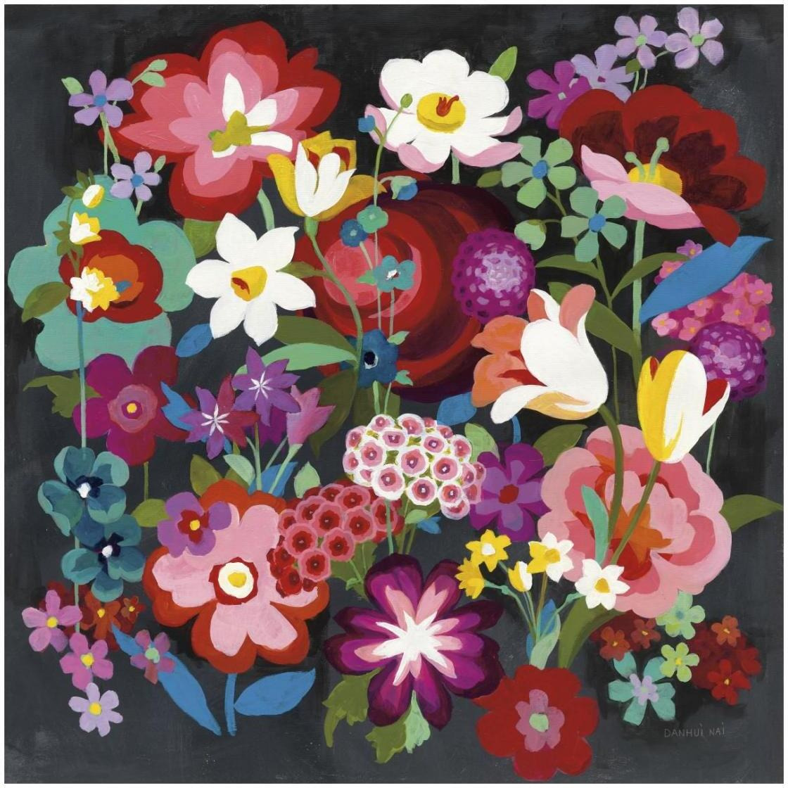 Alpine Florals -Paper Art-26&quotx26"