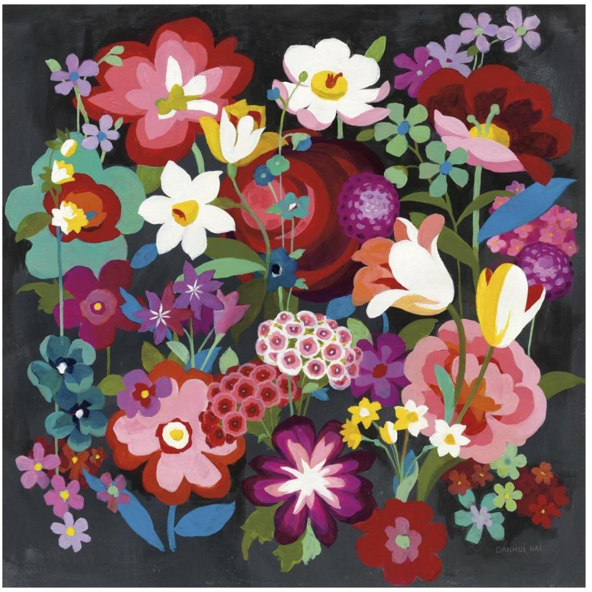 Alpine Florals -Paper Art-42&quotx42"