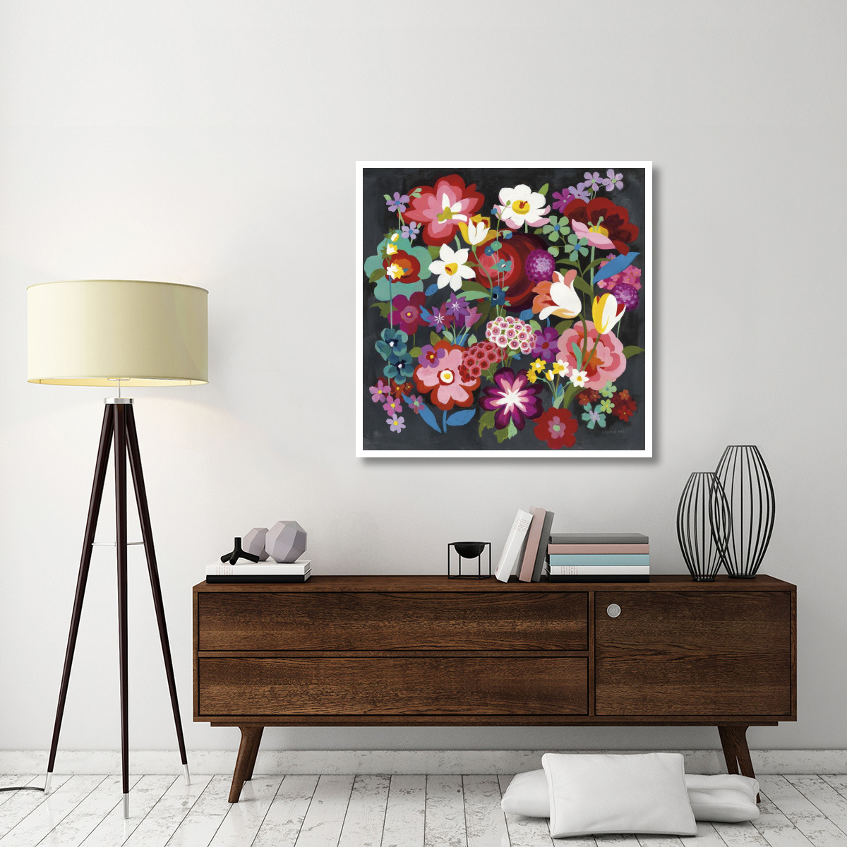 Alpine Florals -Paper Art-42&quotx42"