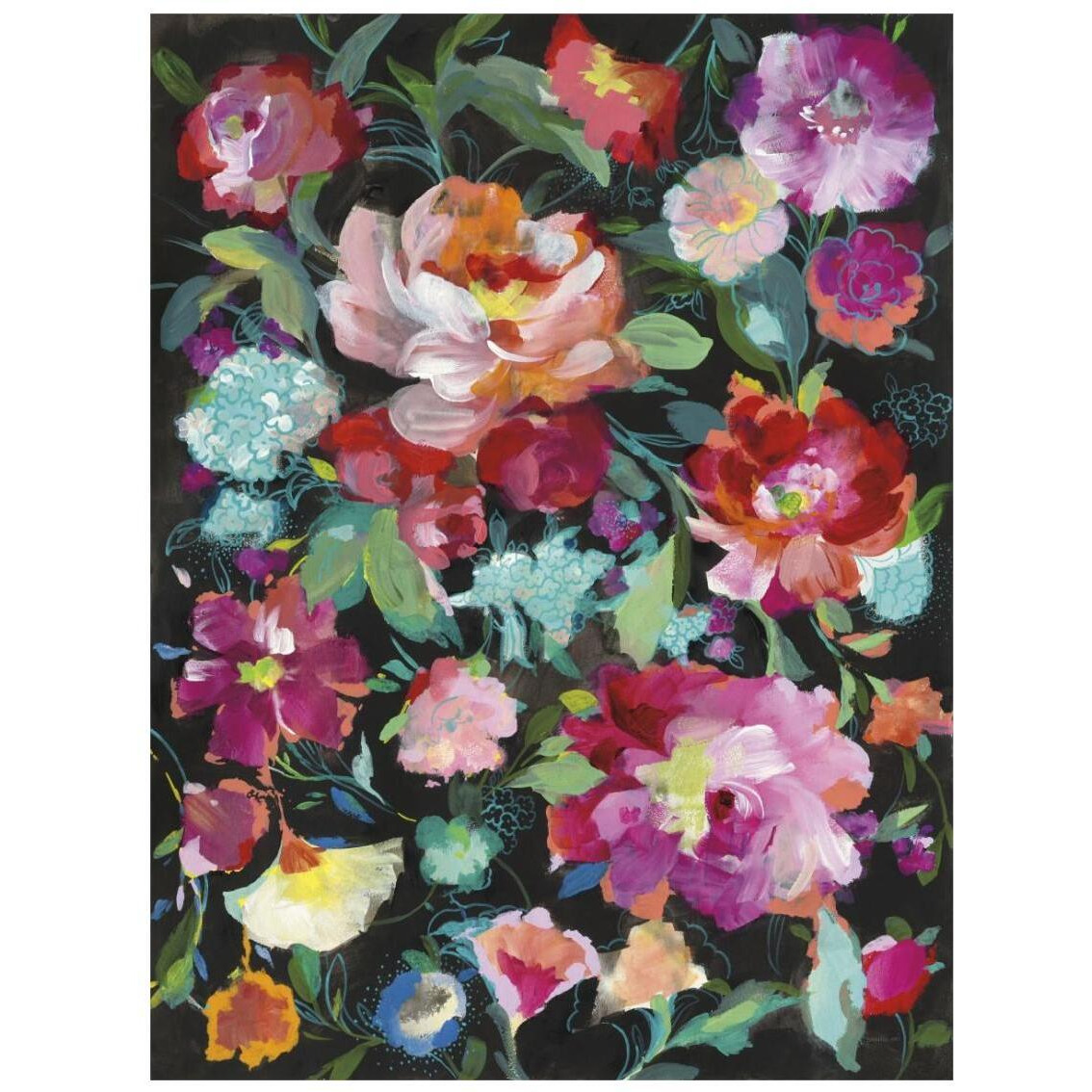 Bright Floral Medley -Paper Art-20&quotx26"