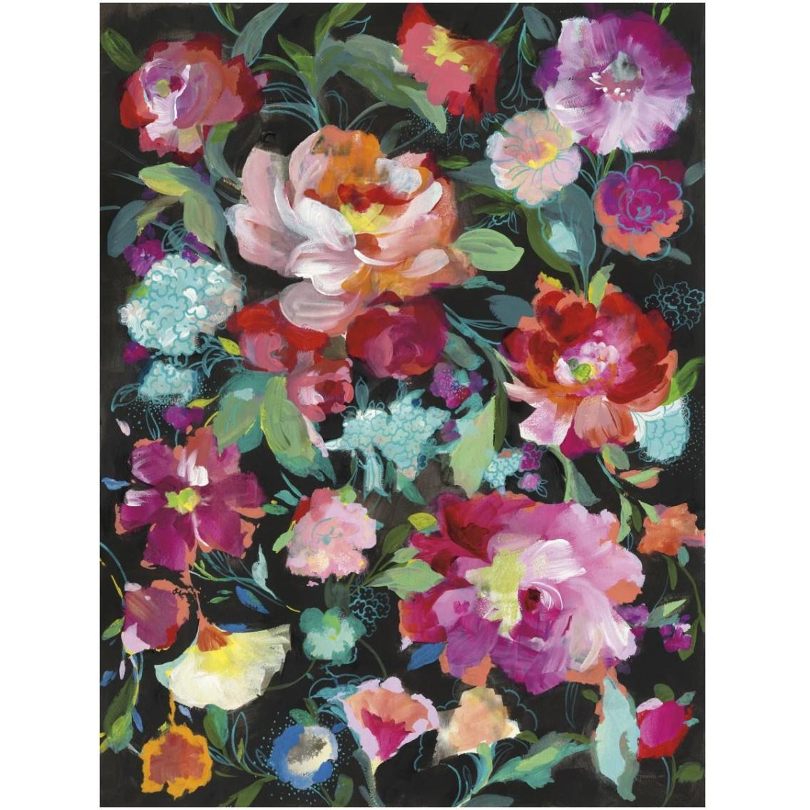 Bright Floral Medley -Paper Art-26&quotx34"