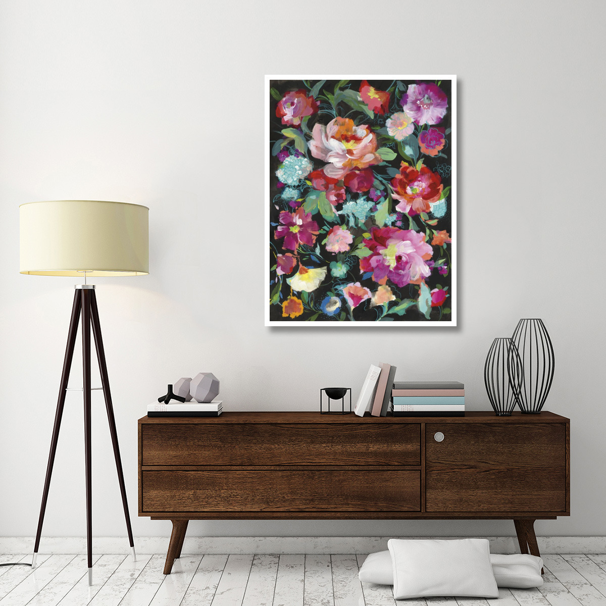 Bright Floral Medley -Paper Art-38&quotx50"