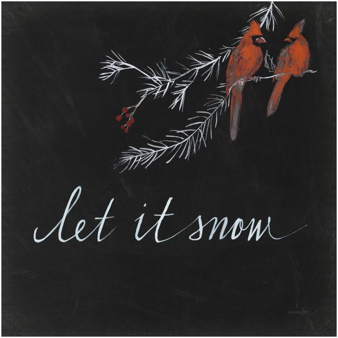 Cardinal Chalkboard II -Paper Art-42&quotx42"