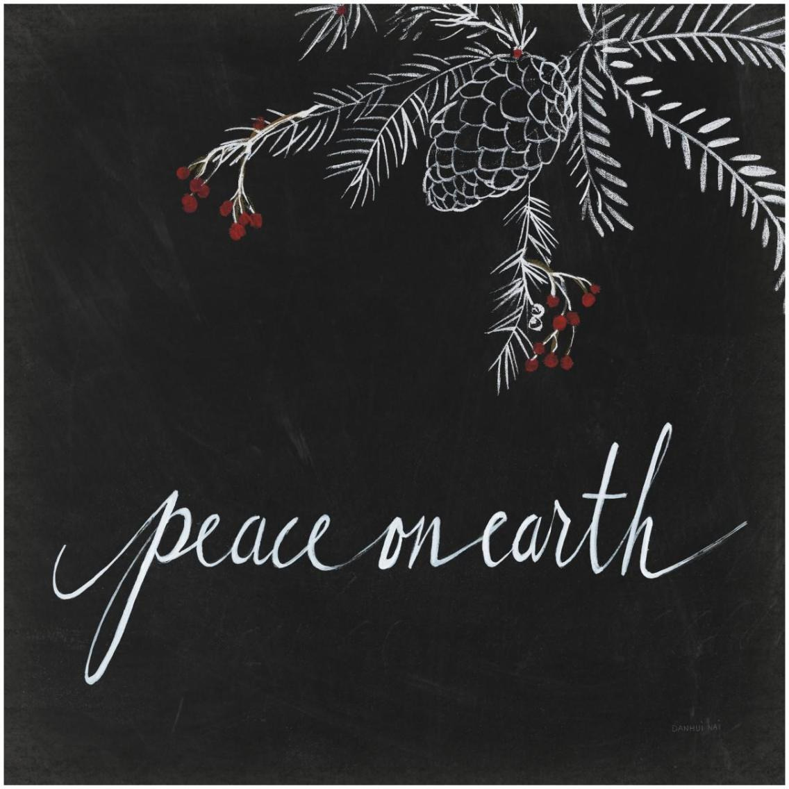 Cardinal Chalkboard V -Paper Art-32&quotx32"