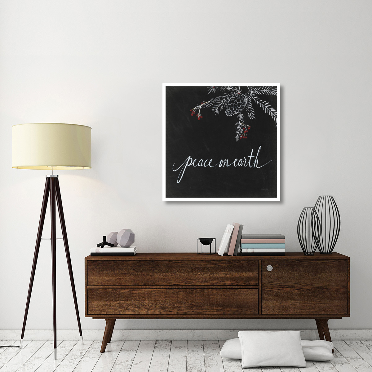 Cardinal Chalkboard V -Paper Art-38&quotx38"