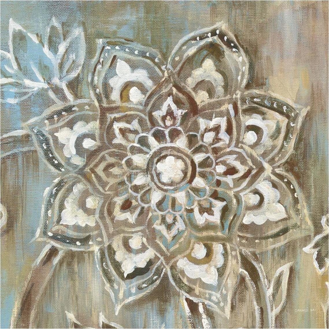 Henna II Blue -Paper Art-38&quotx38"