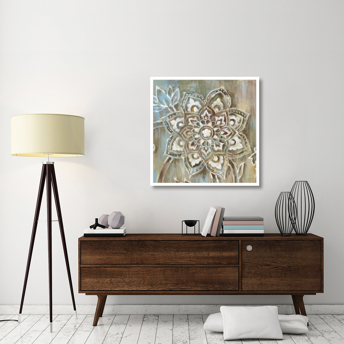 Henna II Blue -Paper Art-38&quotx38"
