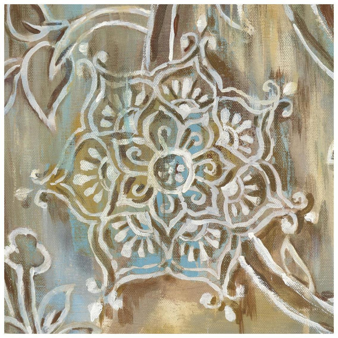 Henna III Blue -Paper Art-26&quotx26"