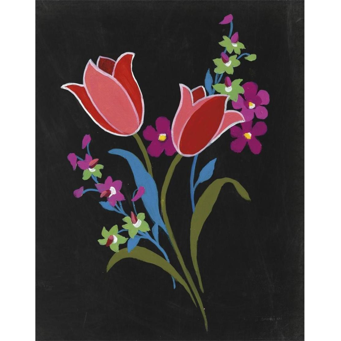 Alpine Bouquet IV -Paper Art-24&quotx30"