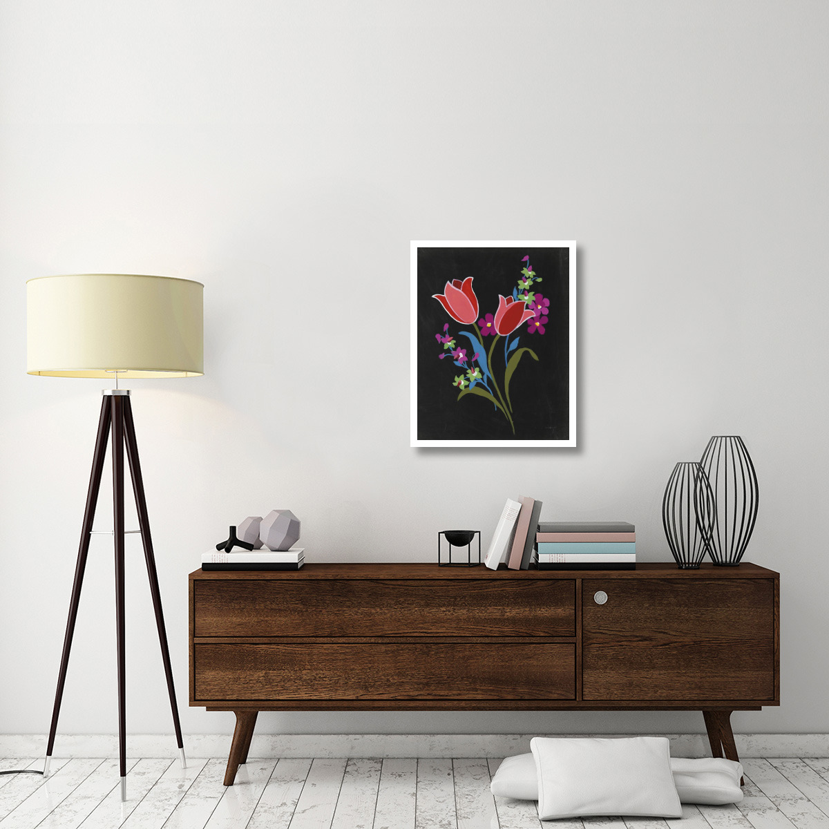 Alpine Bouquet IV -Paper Art-24&quotx30"