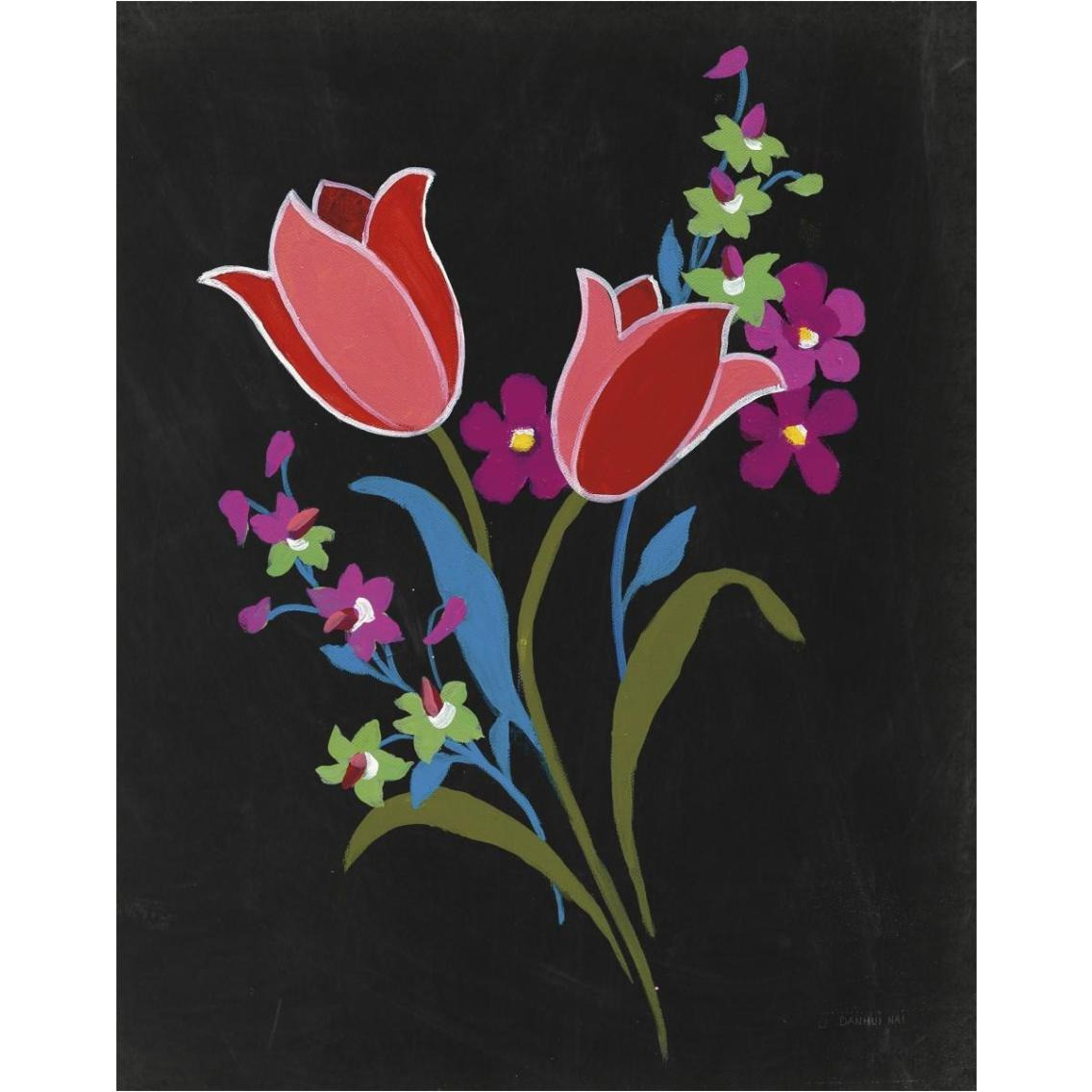Alpine Bouquet IV -Paper Art-30&quotx37"