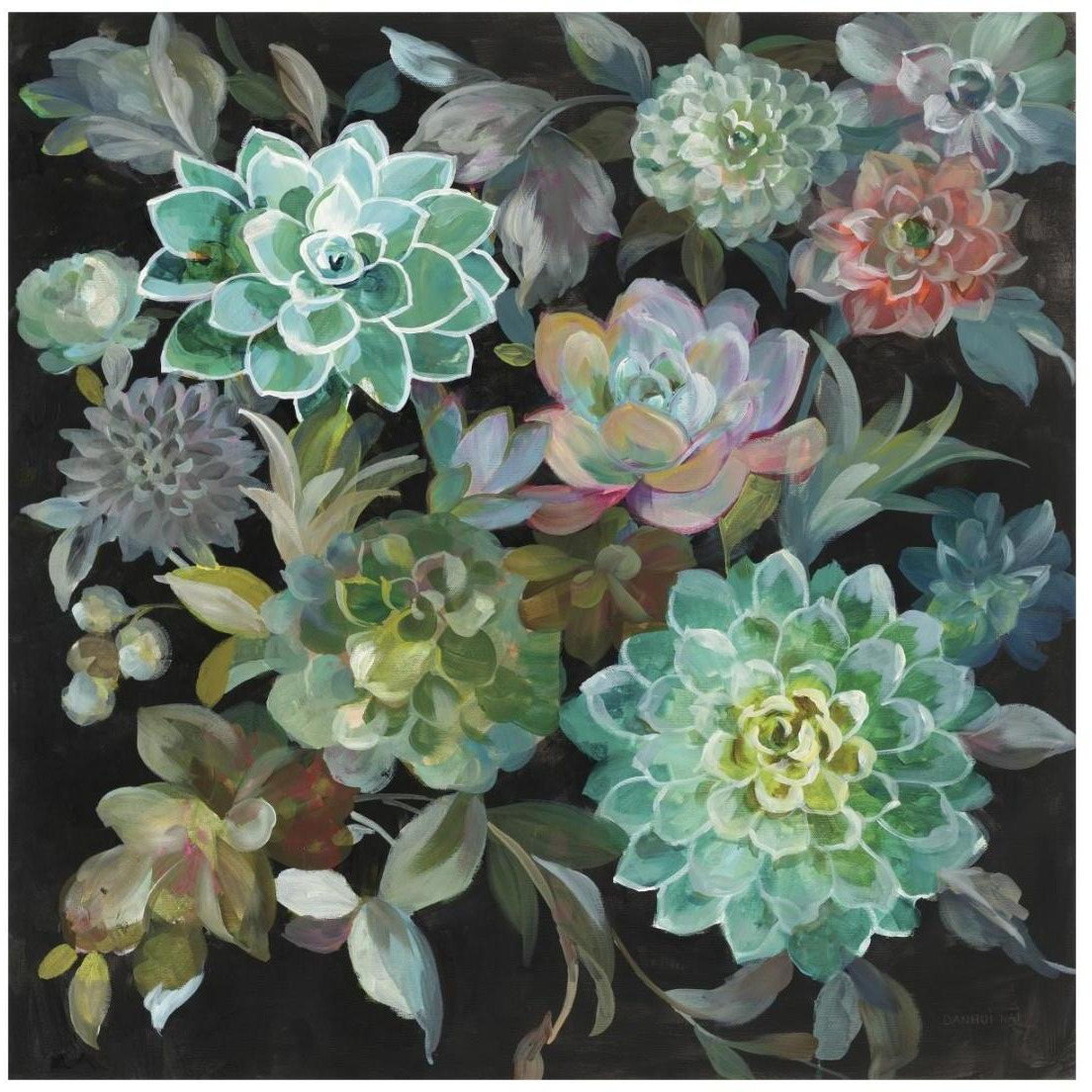 Floral Succulents -Paper Art-20&quotx20"