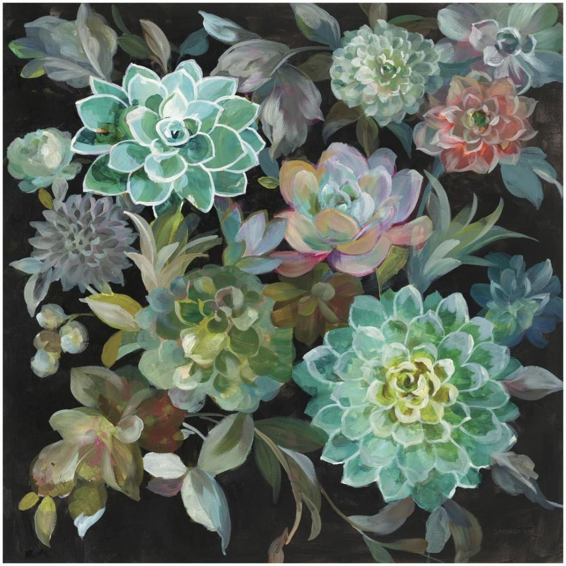 Floral Succulents -Paper Art-32&quotx32"