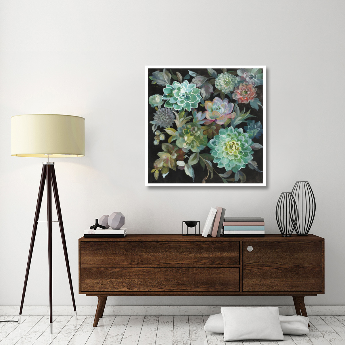 Floral Succulents -Paper Art-42&quotx42"