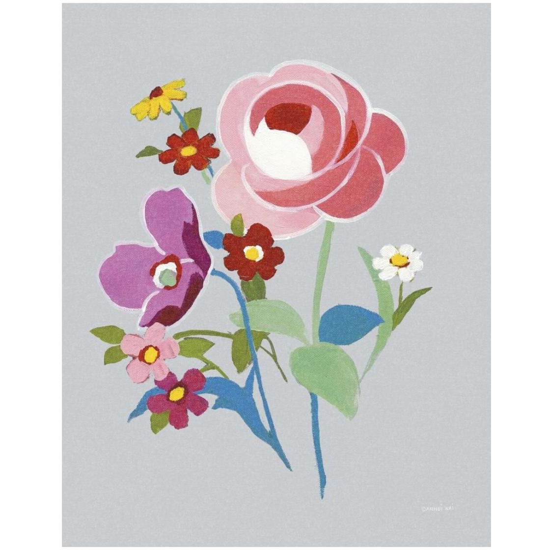 Alpine Bouquet I Gray -Paper Art-22&quotx26"