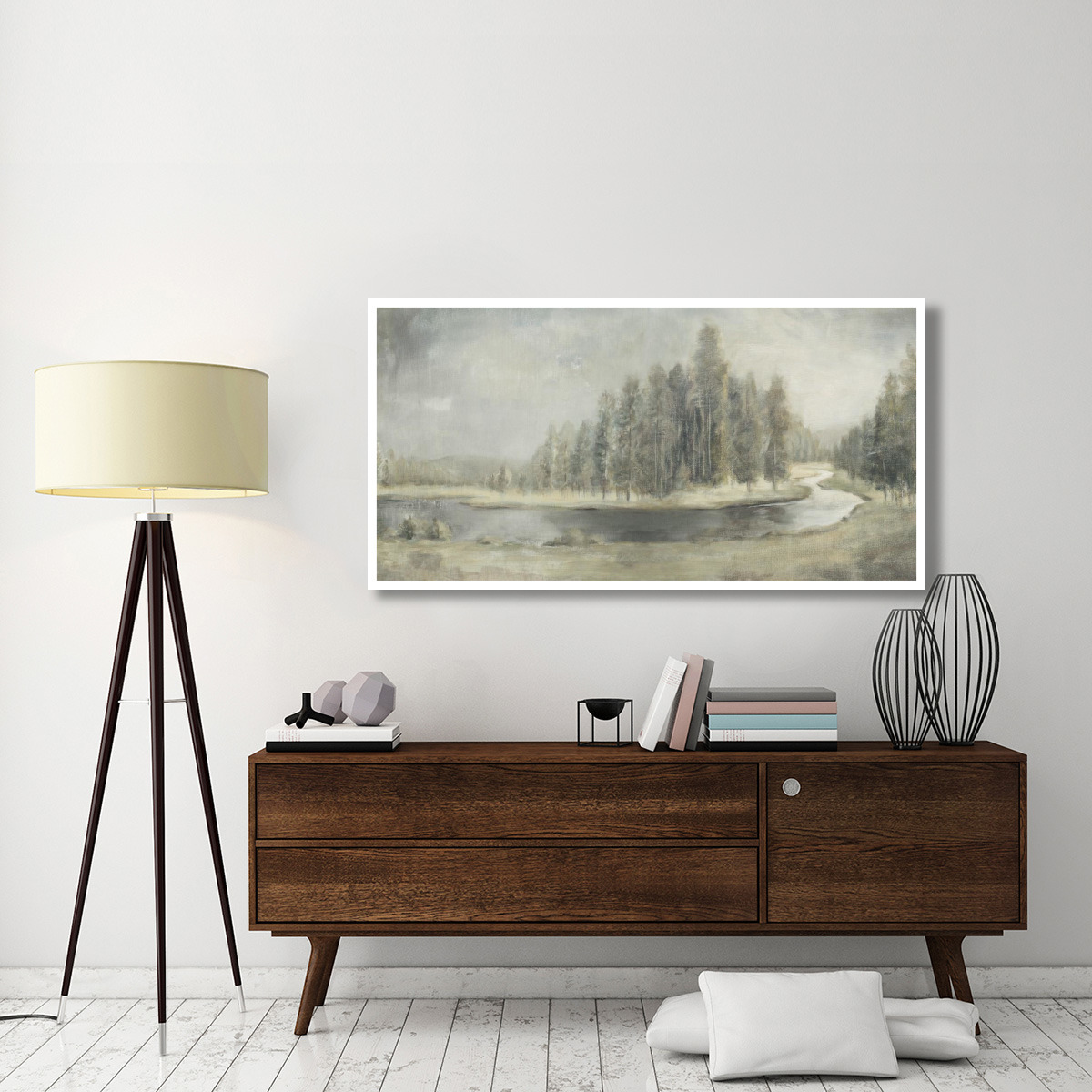 Landscape Trio IV -Paper Art-62&quotx32"